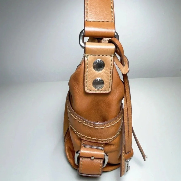 Fossil Leather Brown Key Chain Hobo Shoulder Bag - Picture 9 of 15
